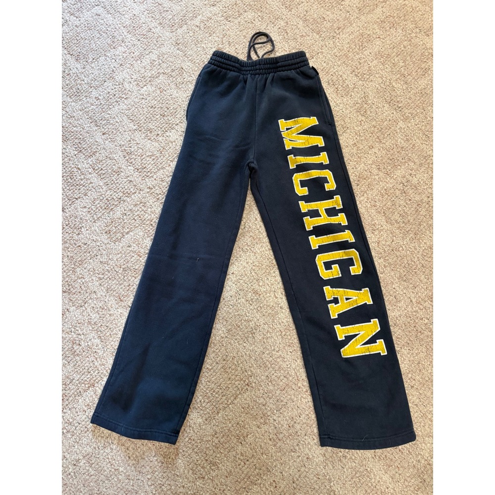Vintage Y2K JanSport Univ of Michigan Wolverines Sweatpants Navy Small USA